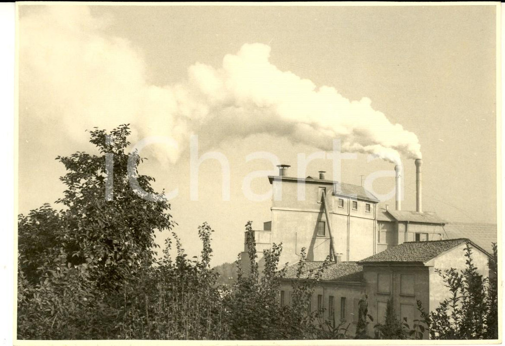Fotografia d epoca originale 1960 ca STRADELLA Veduta con un cementificio in attivitÃ  Foto VINTAGE 15x10 cm 1