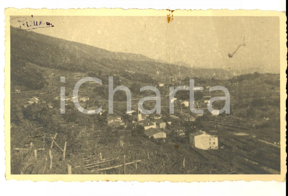 Fotografia d epoca originale 1940 ca BIENCA TO Veduta panoramica del paese Foto cartolina 1