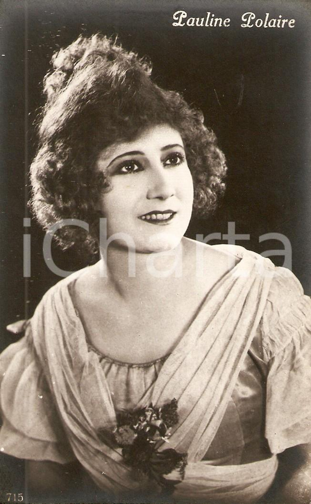 Cartolina originale da collezione 1920 ca CINEMA Ritratto Pauline POLAIRE Attrice *Cartolina FP NV 1