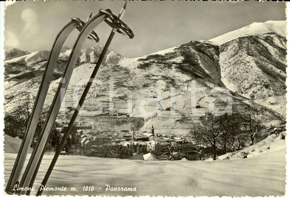 Cartolina originale da collezione 1953 LIMONE PIEMONTE (CN) Panorama *Cartolina postale FG VG 1