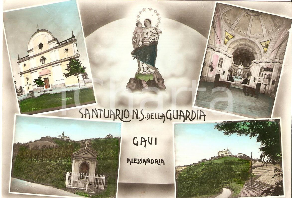 Cartolina originale da collezione 1964 GAVI AL Santuario Nostra Signora della Guardia Cartolina FG VG 1