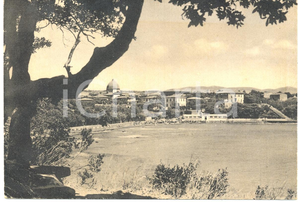 Cartolina originale da collezione 1953 LIVORNO Bagni MONTESEMOLO Hotel LA PERLA Albergo BELVEDERE CASTIGLIONCELLO 1