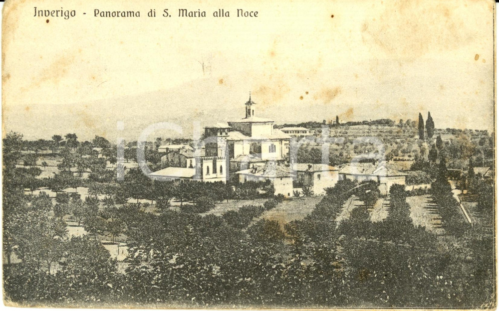 Cartolina originale da collezione 1920 ca INVERIGO CO Panorama SANTA MARIA ALLA NOCE Cartolina DANNEGGIATA NV 1