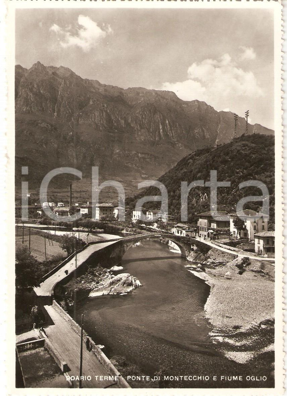 Cartolina originale da collezione 1955 DARFO BOARIO TERME (BS) Ponte di Montecchio sull'OGLIO*Cartolina FG VG 1