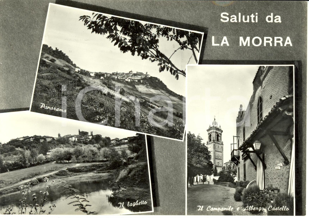Cartolina originale da collezione 1950 ca LA MORRA (CN) Vedutine *Cartolina postale FG VG 1