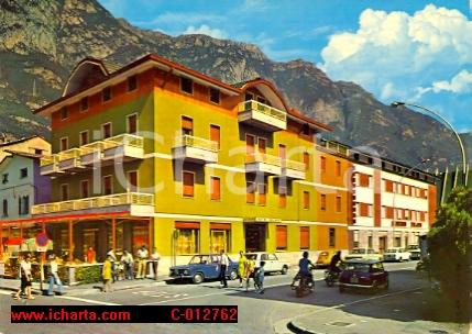 Cartolina originale da collezione 1973 BOARIO TERME BS Hotel MILANO Vintage ANIMATA Cartolina FG VG 1