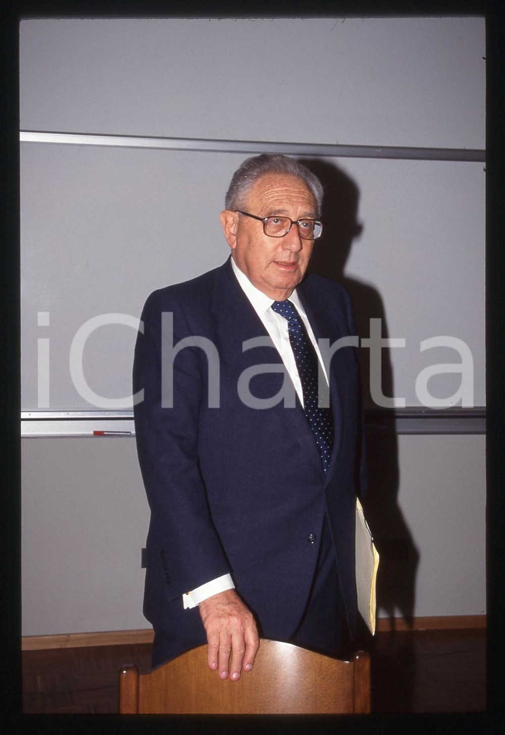 Fotografia d epoca originale 35mm vintage slide 1995 ca ITALIA Henry KISSINGER  Ritratto del politico USA 8 1