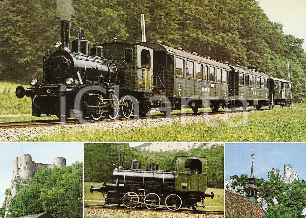 Cartolina originale da collezione 1975 ca SVIZZERA Oensingen Balsthal Bahn OeBB Locomotiva E 3/2 2 Cartolina 1