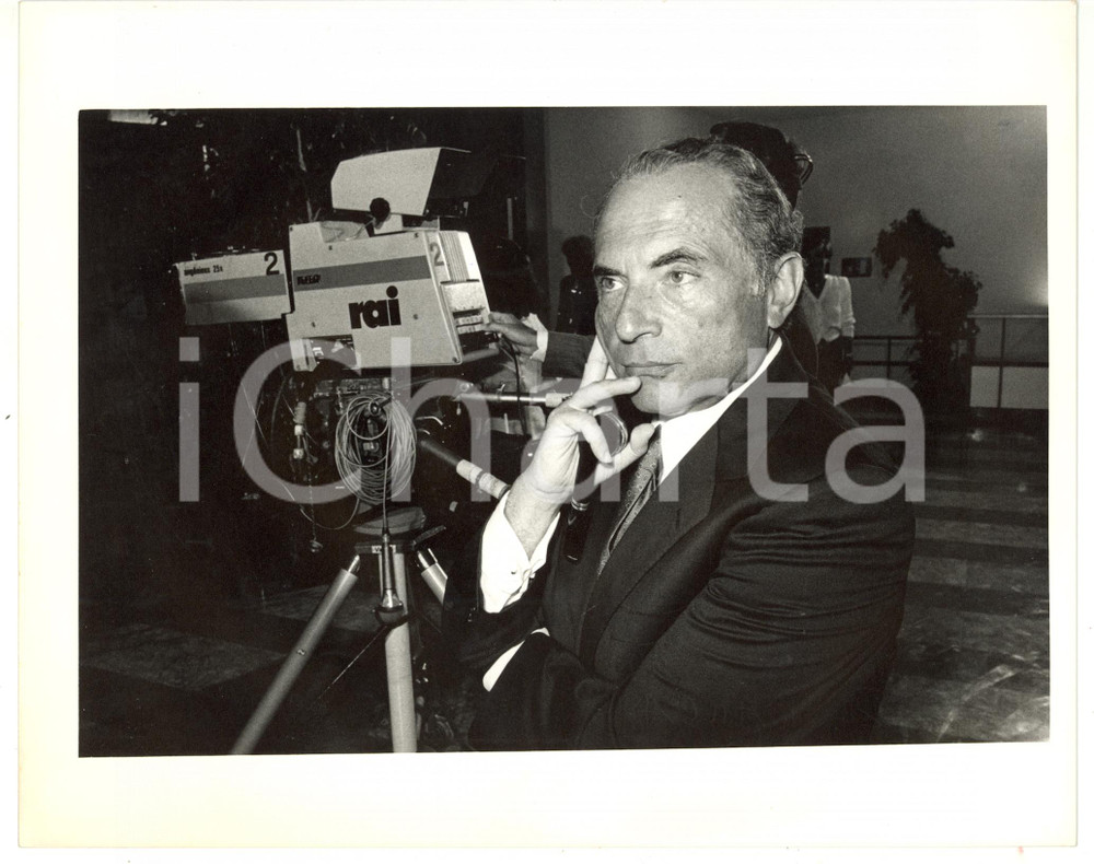 1990 ca ROMA - RAI Ritratto del presidente Enrico MANCA *Foto 25x20 cm