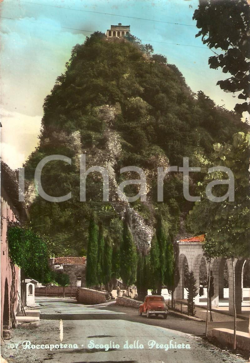 Cartolina originale da collezione 1965 CASCIA PG Frazione ROCCAPORENA Scoglio della preghiera Cartolina FG VG 1