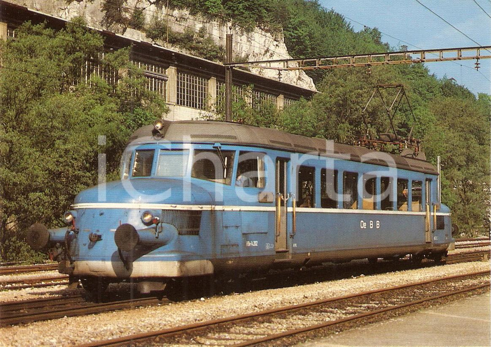 Cartolina originale da collezione 1981 KLUS SVIZZERA Oensingen Balsthal Bahn OeBB Locomotiva RBe 2/4 202 Cartolina 1
