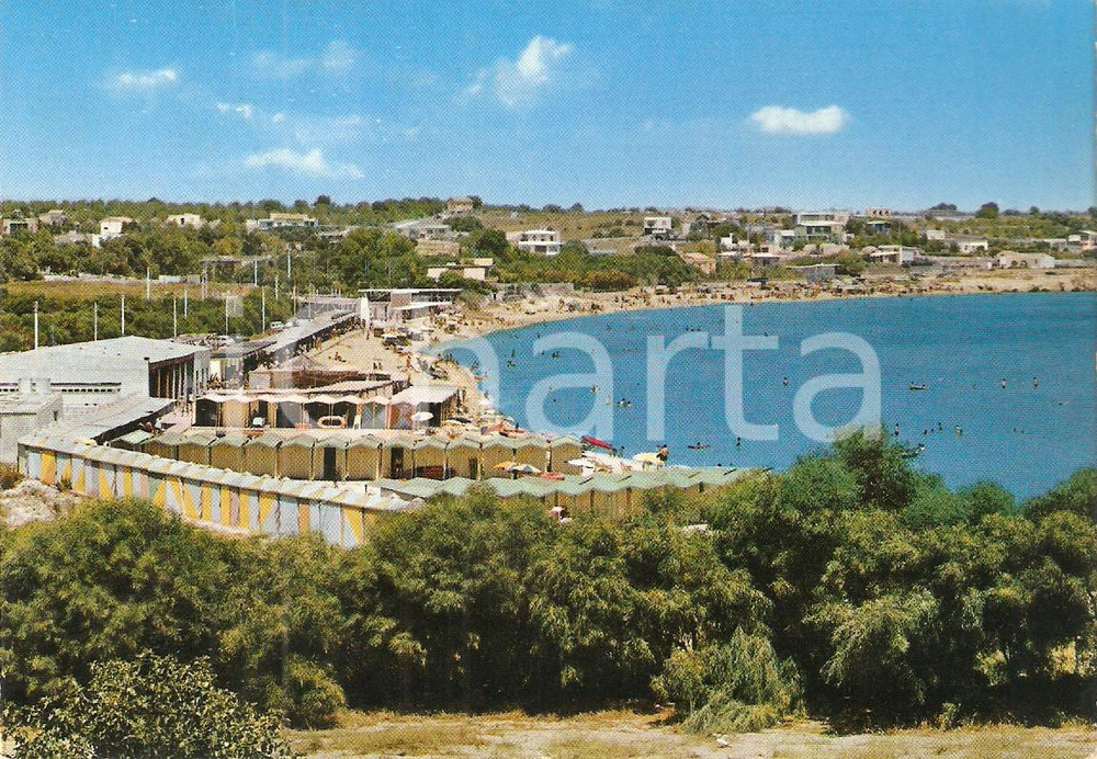 Cartolina originale da collezione 1976 SIRACUSA Panorama del Lido Saionara Cartolina FG VG 1
