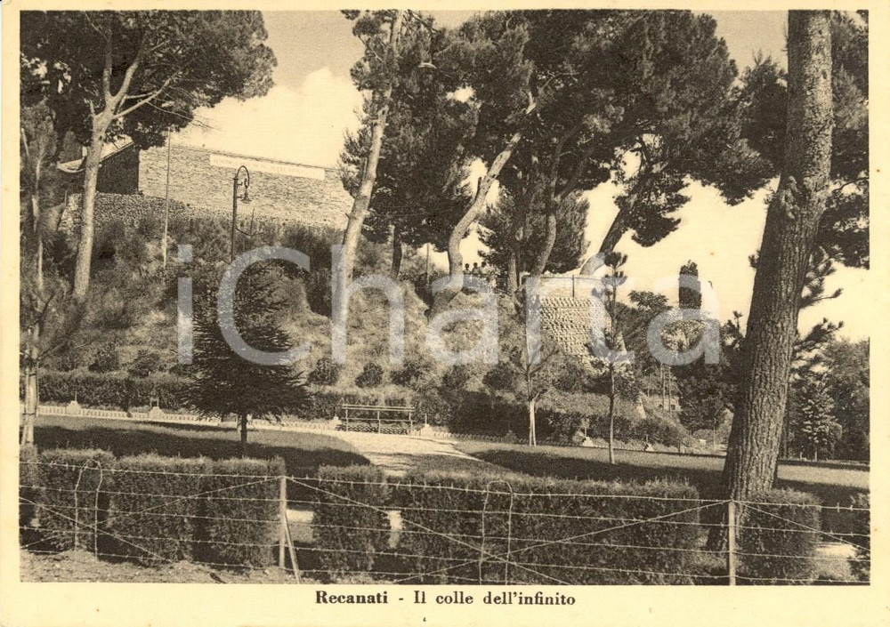 Cartolina originale da collezione 1964 RECANATI (MC) Veduta Colle dell'INFINITO *Cartolina postale FG VG 1