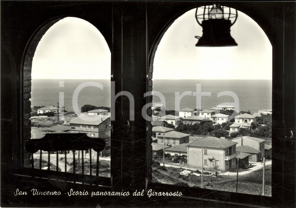 Cartolina originale da collezione 1950 ca SAN VINCENZO LI Panorama dal GIRARROSTO FG NV 1