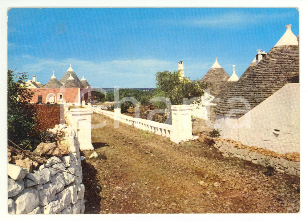 Cartolina originale da collezione 1973 FASANO BR Frazione SELVA Scorcio con trulli Cartolina FG VG 1