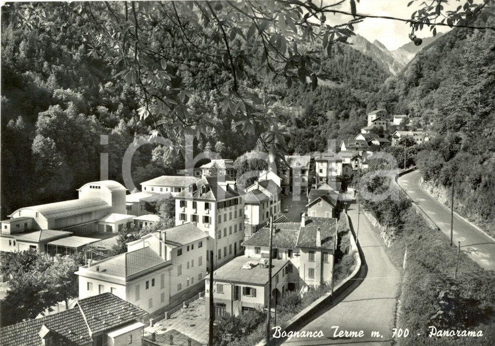 Cartolina originale da collezione 1957 BOGNANCO TERME VB Scorcio panoramico frazione FONTI  Cartolina FG VG 1