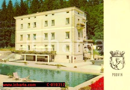 Cartolina originale da collezione 1966 RADOVLJICA (SLOVENIA) Hotel GRAD PODVIN Panorama VINTAGE *Cartolina FG VG 1
