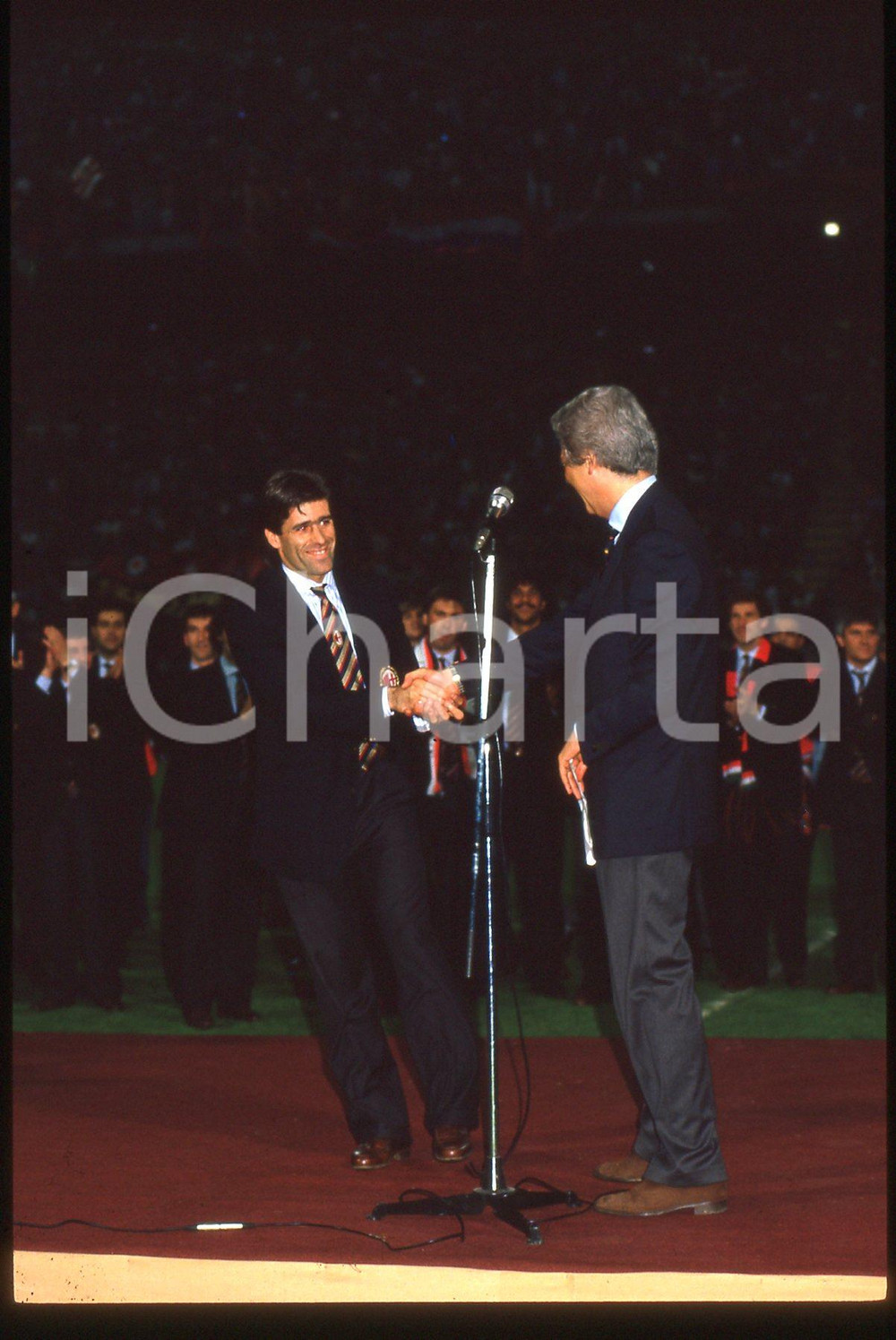 35mm vintage slide* 1988 MILANO Alberigo EVANI Cesare CADEO 11 Scudetto AC MILAN