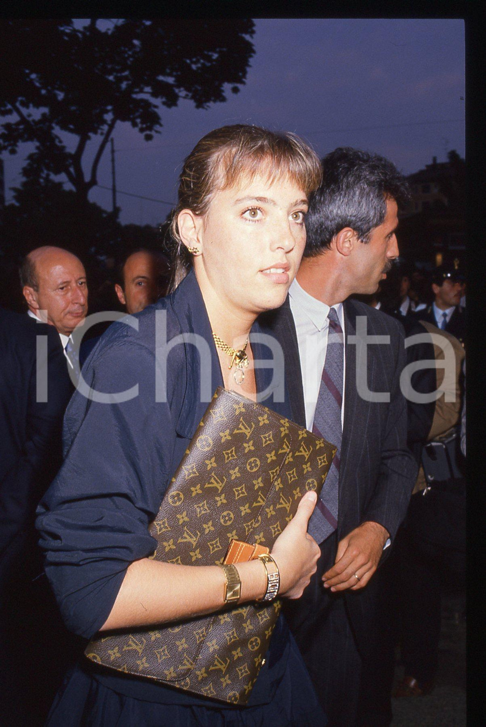 35mm vintage slide* 1990 ca ITALIA CALCIO Claudia e Pietro Paolo VIRDIS Ritratto
