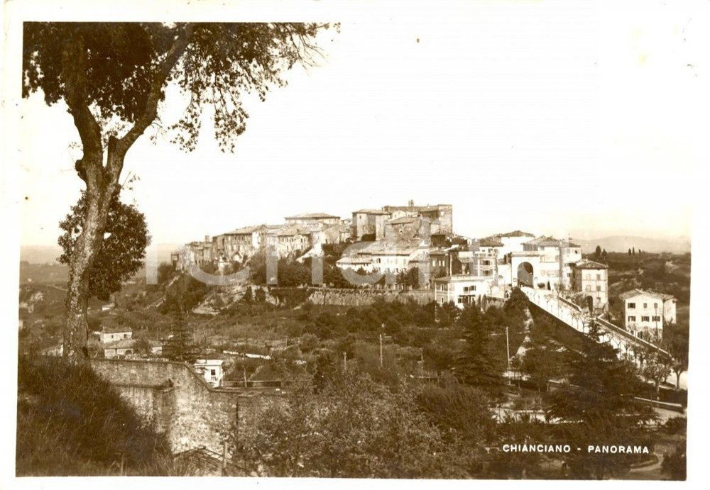Cartolina originale da collezione 1936 CHIANCIANO TERME (SI) Panorama del paese *Cartolina postale FG VG 1