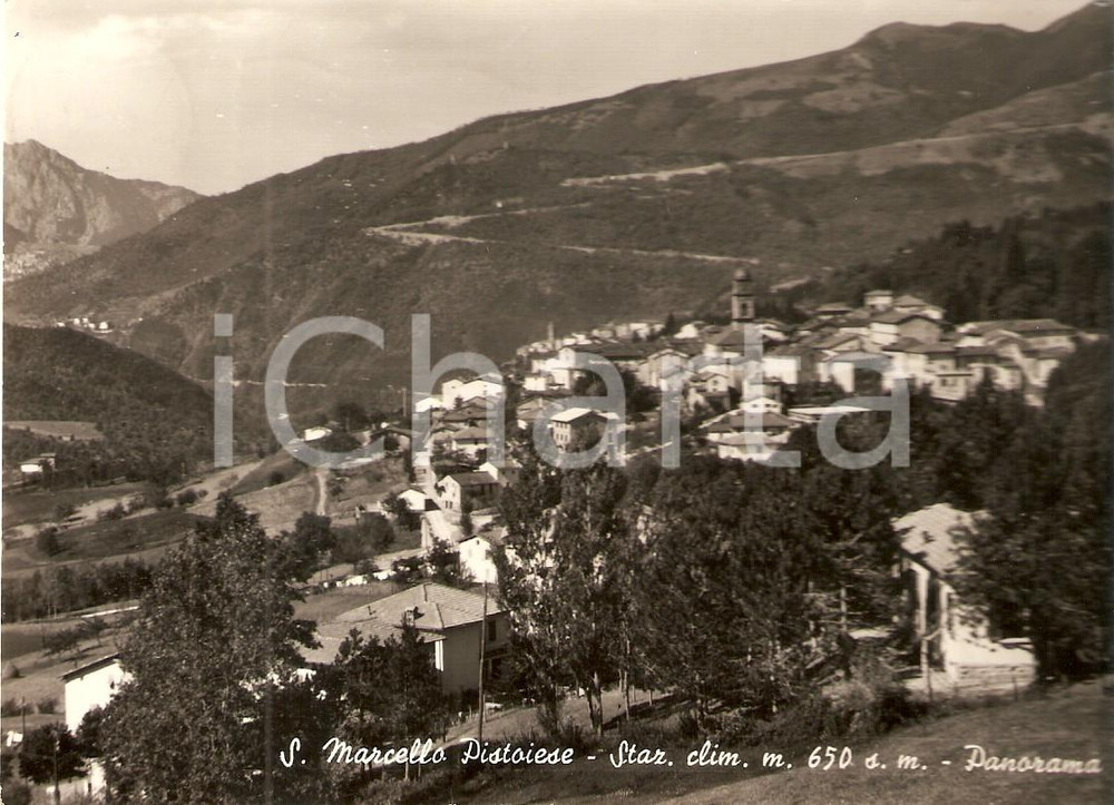 Cartolina originale da collezione 1962 SAN MARCELLO PISTOIESE PT Panorama del paese Cartolina FG VG 1