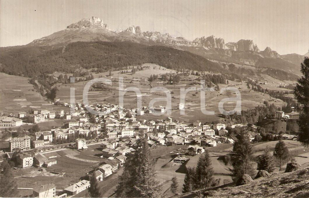 Cartolina originale da collezione 1950 MOENA TRENTO VAL di FASSA Panorama verso le DOLOMITI Cartolina FP VG 1