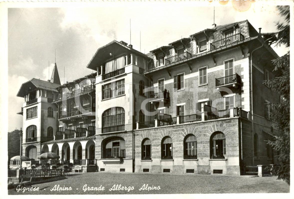 Cartolina originale da collezione 1970 GIGNESE VB Veduta del Grande Hotel Alpino Cartolina postale FG VG 1