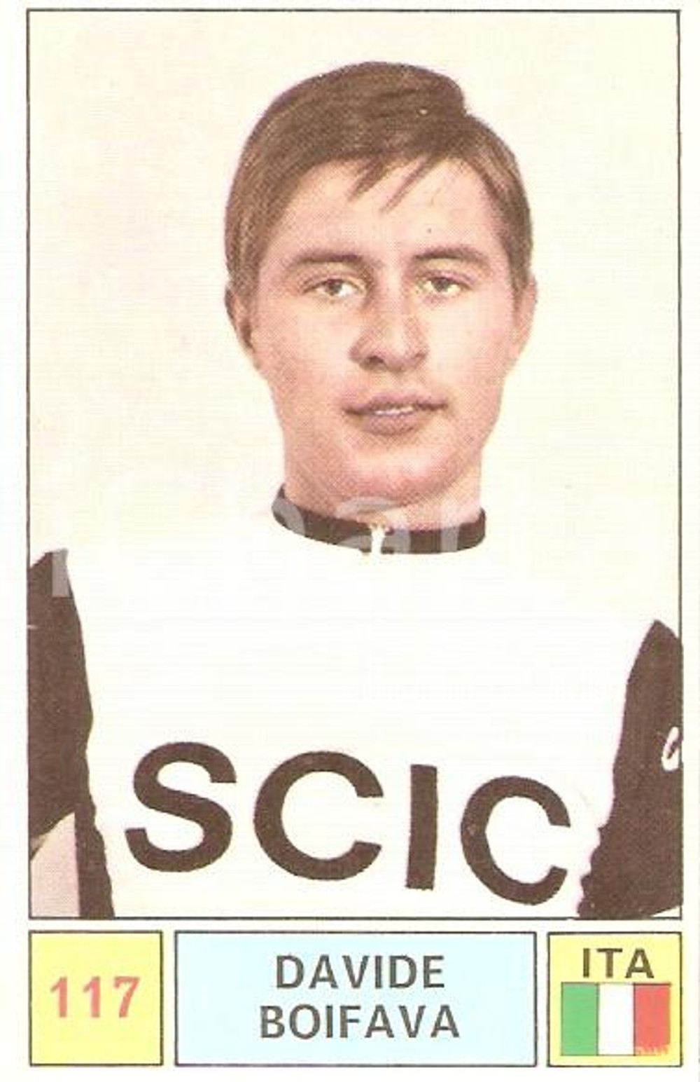 Oggetto da collezione cartaceo PANINI - SPRINT 1971 Figurina valida Davide BOIFAVA  n. 117 Sponsor SCIC 1