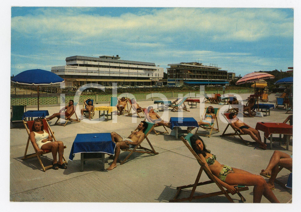Cartolina originale da collezione 1973 PISA TIRRENIA Bagni e Albergo CONTINENTAL *Cartolina postale VINTAGE FG VG 1