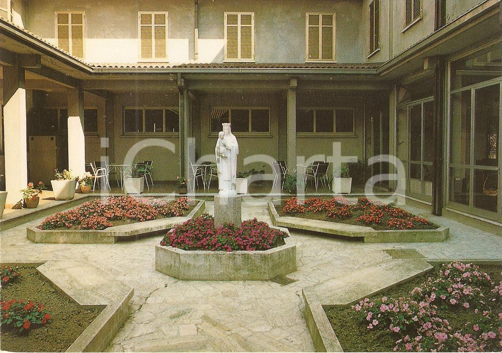 Cartolina originale da collezione 1975 ca VALMADONNA Centro spirituale BETANIA Chiostro interno Cartolina FG NV 1