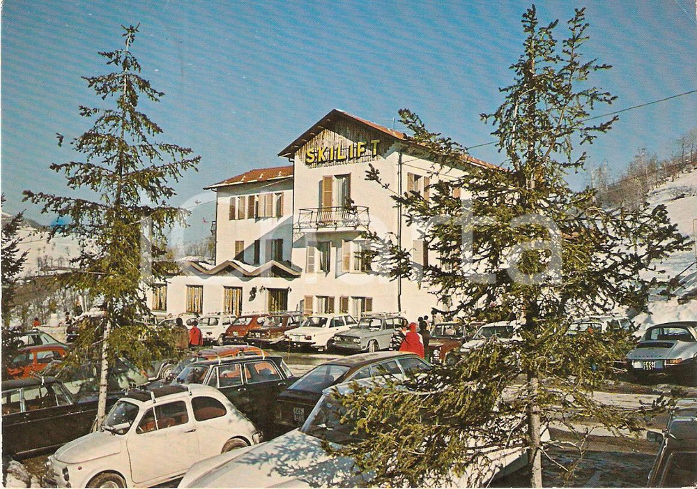 Cartolina originale da collezione 1975 ca FRABOSA SOPRANA (CN) Albergo Skilift *Cartolina FG VG 1