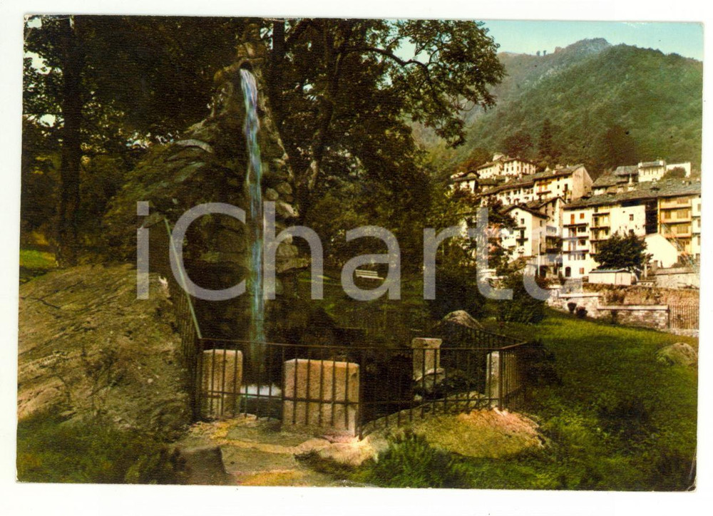Cartolina originale da collezione 1972 ROSAZZA BI Fontana della VALLIGIANA Cartolina postale ANIMATA FG VG 1