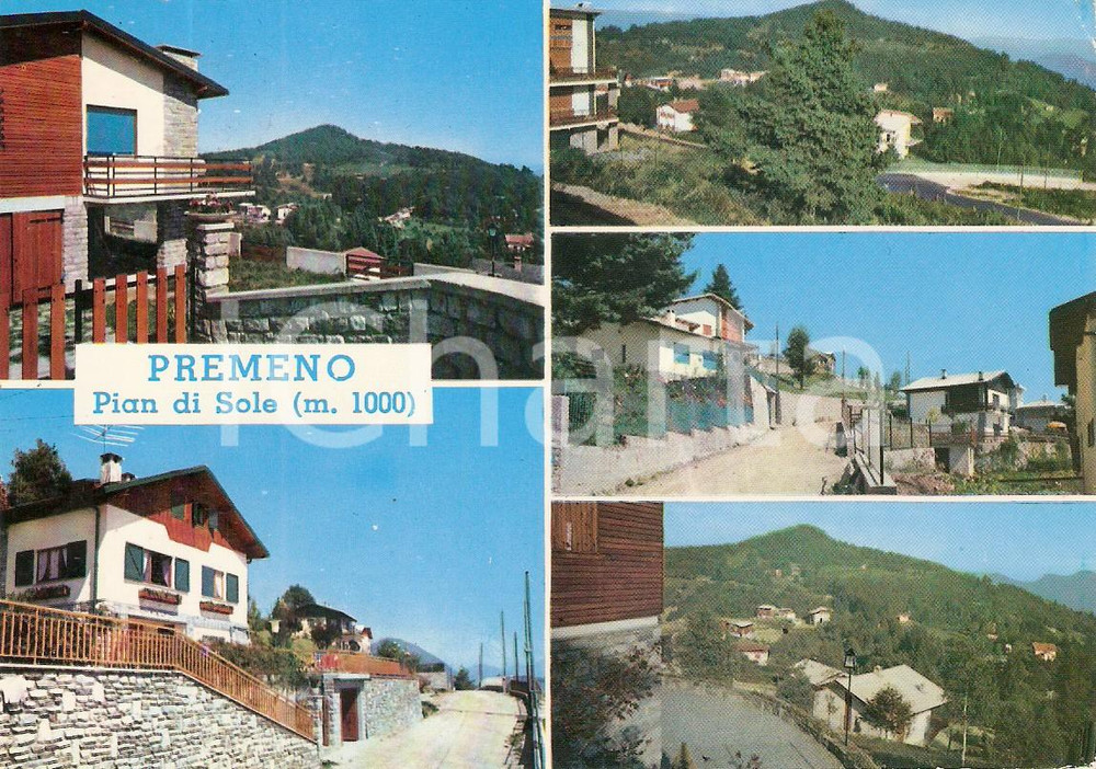 Cartolina originale da collezione 1973 PREMENO VB Vedutine della frazione PIAN DI SOLE Cartolina FG VG 1