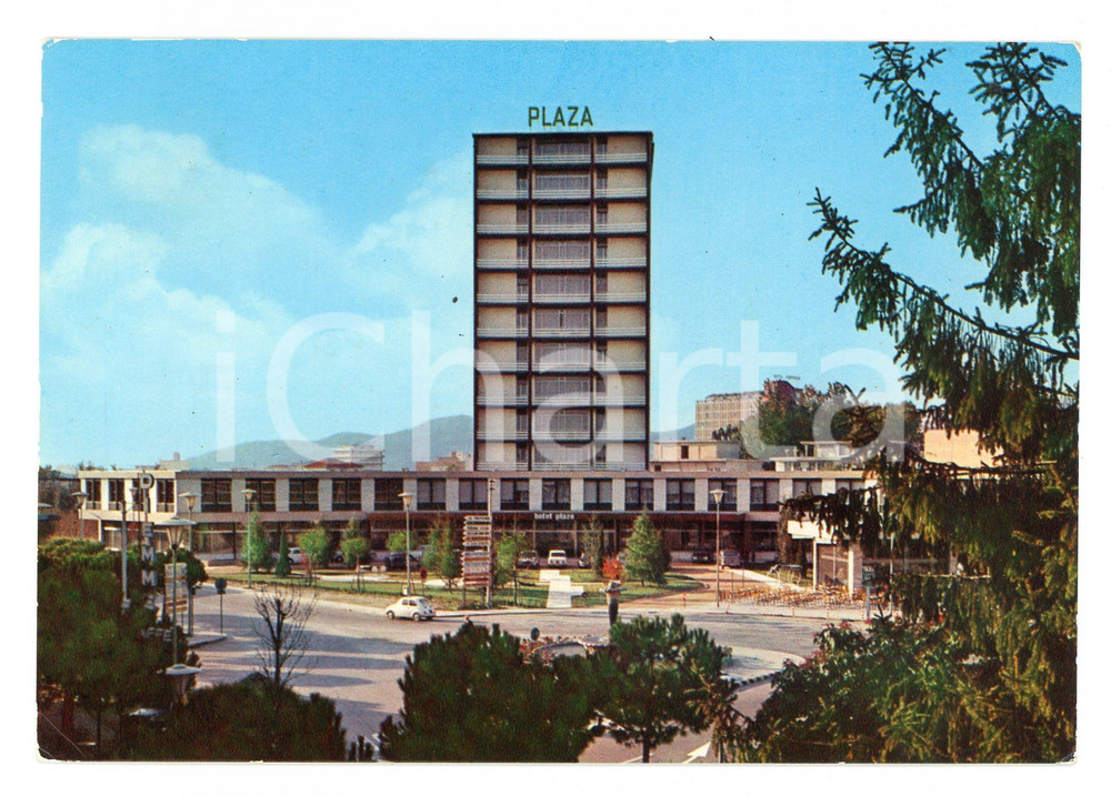 Cartolina originale da collezione 1970 ABANO TERME (PD) Hotel PLAZA *Cartolina postale ANIMATA VINTAGE FG NV 1