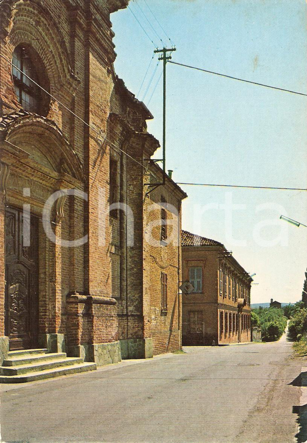 Cartolina originale da collezione 1980 ca CASSINE (AL) Chiesa in viale Simondetti *Cartolina FG NV 1