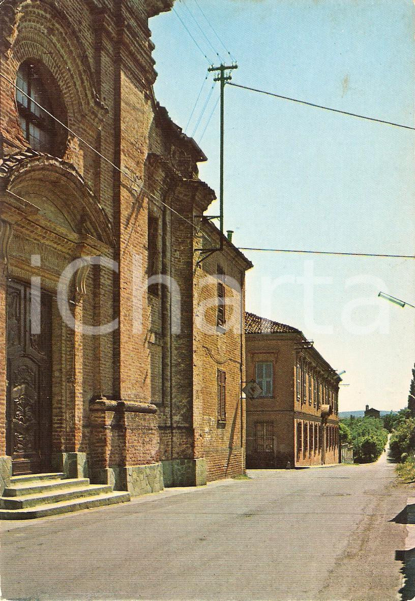 Cartolina originale da collezione 1980 ca CASSINE AL Chiesa in viale Simondetti Cartolina FG NV 1