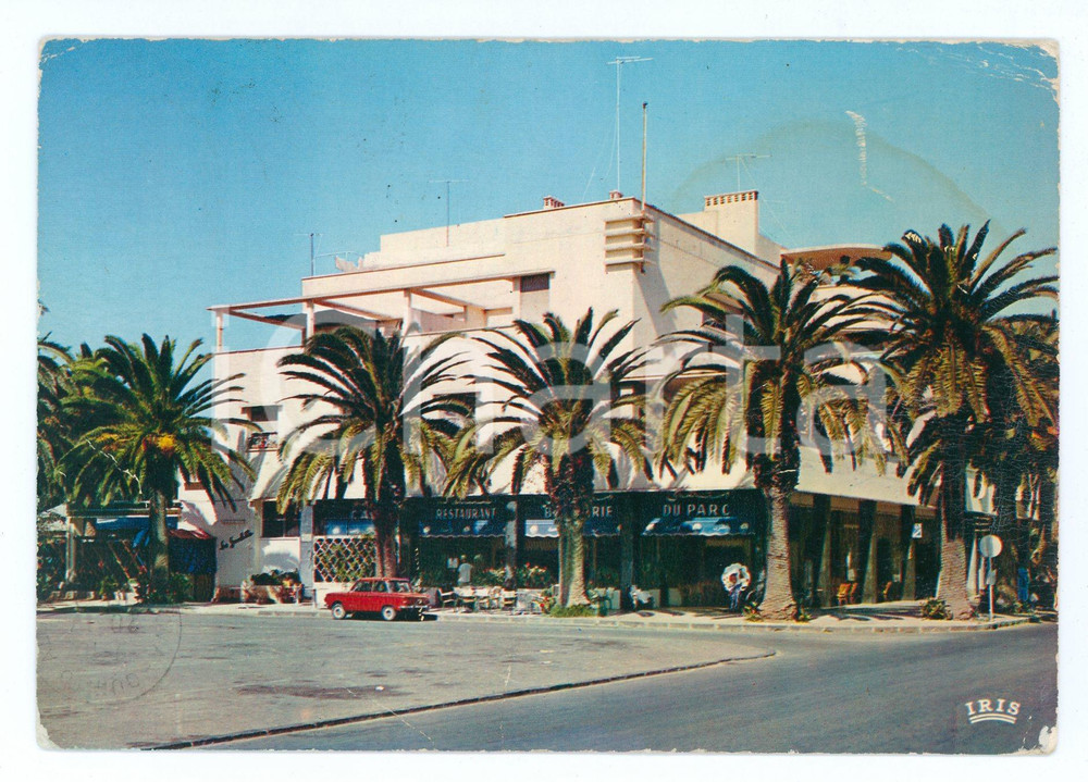 Cartolina originale da collezione 1972 MOHAMMEDIA MAROC Le Restaurant DU PARC Cartolina IRIS VINTAGE FG VG 1