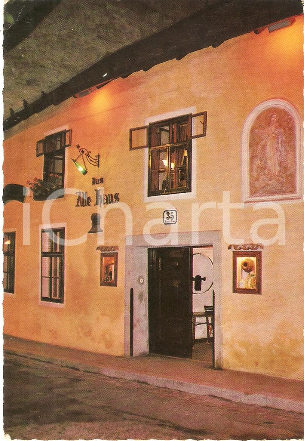 Cartolina originale da collezione 1975 ca WIEN AUSTRIA Altes Haus Rode a GRINZING Cartolina VINTAGE FG VG 1