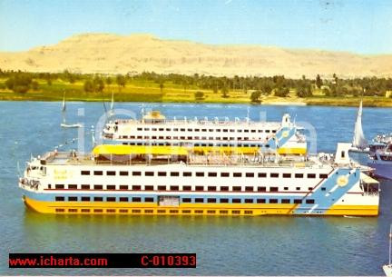 Cartolina originale da collezione 1970 ca EGYPT Nile Cruises SHERATON Ship ANNI Vintage *Postcard FG NV 1