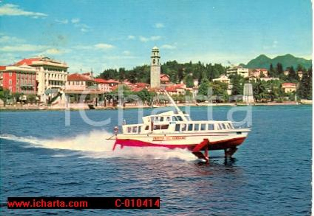 Cartolina originale da collezione 1970 ca VERBANIA Frazione PALLANZA Freccia del VERBANO solca Lago MAGGIORE FG VG 1