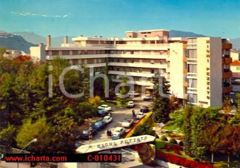 Cartolina originale da collezione 1974 ABANO TERME PD Terme MIONI PEZZATO Veduta aerea VINTAGE Cartolina FG VG 1