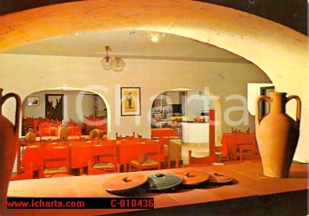 Cartolina originale da collezione 1975 ca NICOLOSI CT Hotel BIANCANEVE Sala da pranzo VINTAGE Cartolina FG NV 1