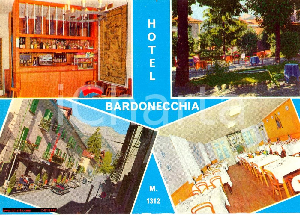 Cartolina originale da collezione 1970 ca BARDONECCHIA (TO) Hotel Ristorante Vedutine VINTAGE *Cartolina FG NV (4) 1