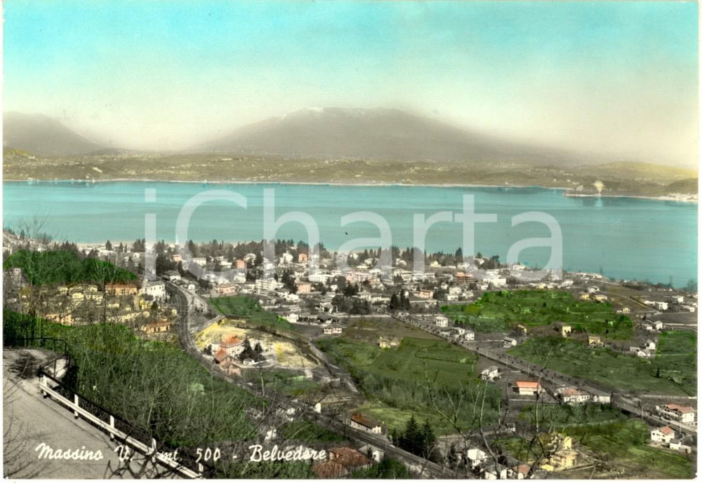 Cartolina originale da collezione 1963 MASSINO VISCONTI NO Belvedere sul lago MAGGIORE Cartolina FG VG 1