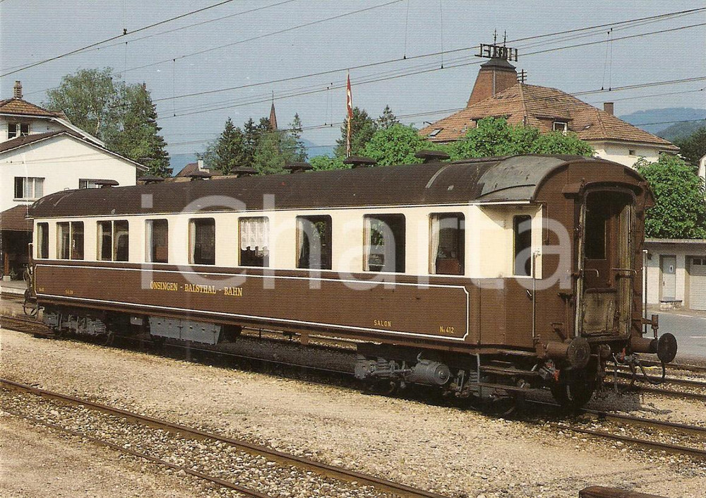 Cartolina originale da collezione 1982 BALSTHAL SVIZZERA Ferrovie OeBB Vagone Salotto As 412 Cartolina FG NV 1