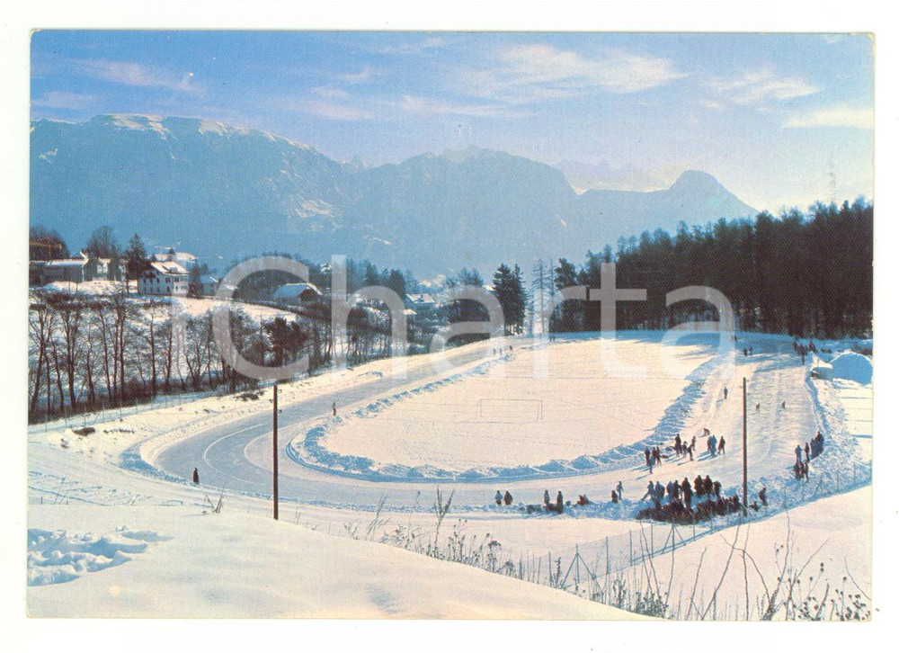 Cartolina originale da collezione 1970 ca KLOBENSTEIN BZ Rennstadium Stadio pattinaggio Cartolina ANIMATA FG NV 1