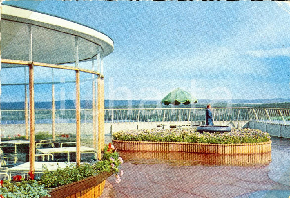 Cartolina originale da collezione 1963 HELSINKI FINLAND JYVASKYLA In cima alla Water Tower Cartolina FG VG 1