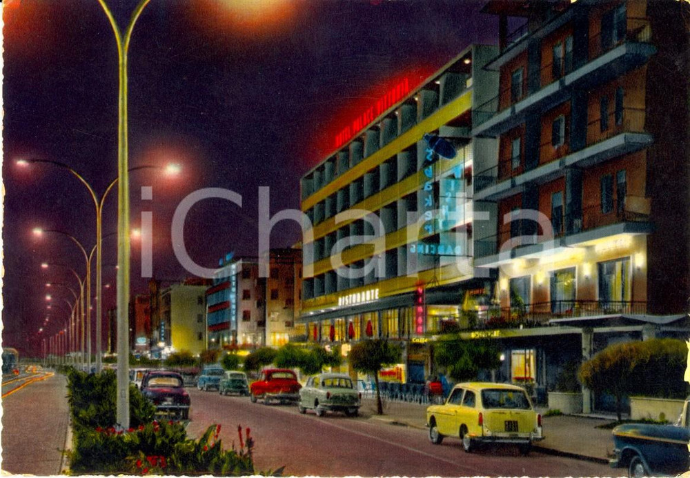 Cartolina originale da collezione 1965 CHIOGGIA (VE) Hotel PALACE VITTORIA a Lido di SOTTOMARINA Cartolina VINTAGE 1