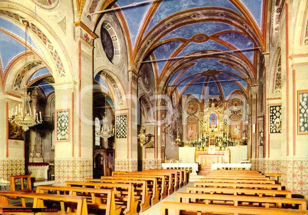 Cartolina originale da collezione 1973 VALPERGA (TO) Santuario BELMONTE Interno Chiesa *Cartolina VINTAGE FG VG 1