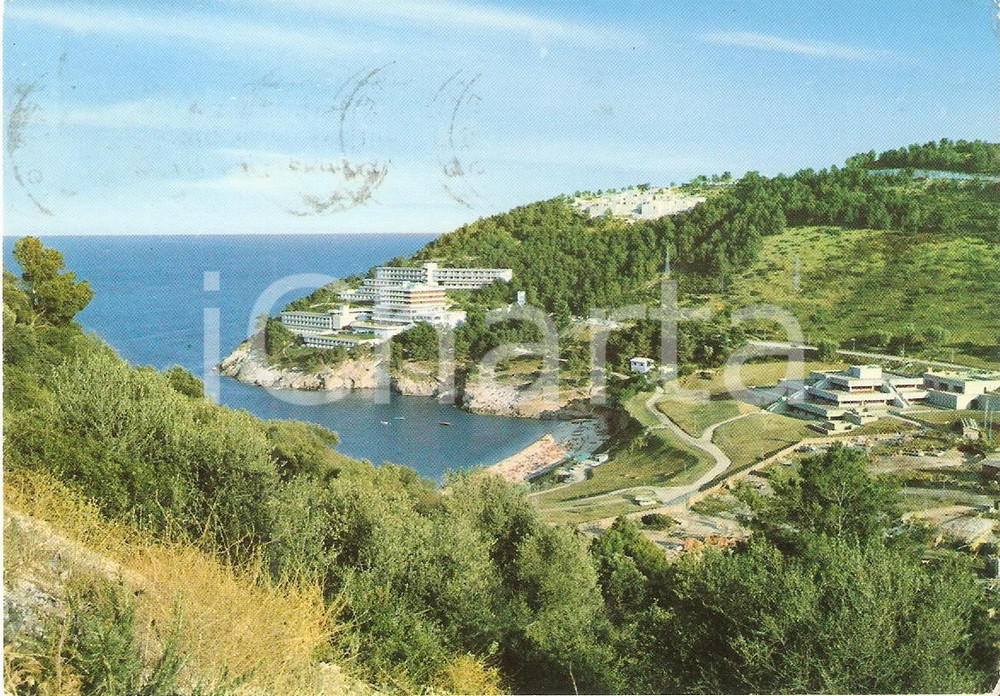 Cartolina originale da collezione 1968 TESTA DEL GARGANO (FG) Baia di Pugnochiuso e Albergo del faro *Cartolina FG 1